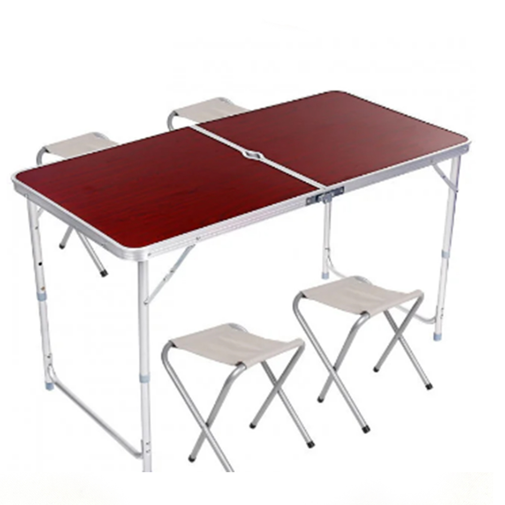 

Стол раскладной + 4 стула Folding table (NO.5) Темное дерево