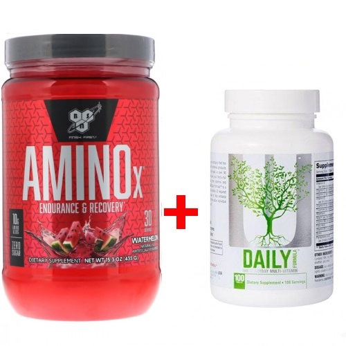 

Комплект Аминокислота BSN Amino X 435 г Арбуз + Витамины Universal Nutrition Daily Formula 100 таб (558146)