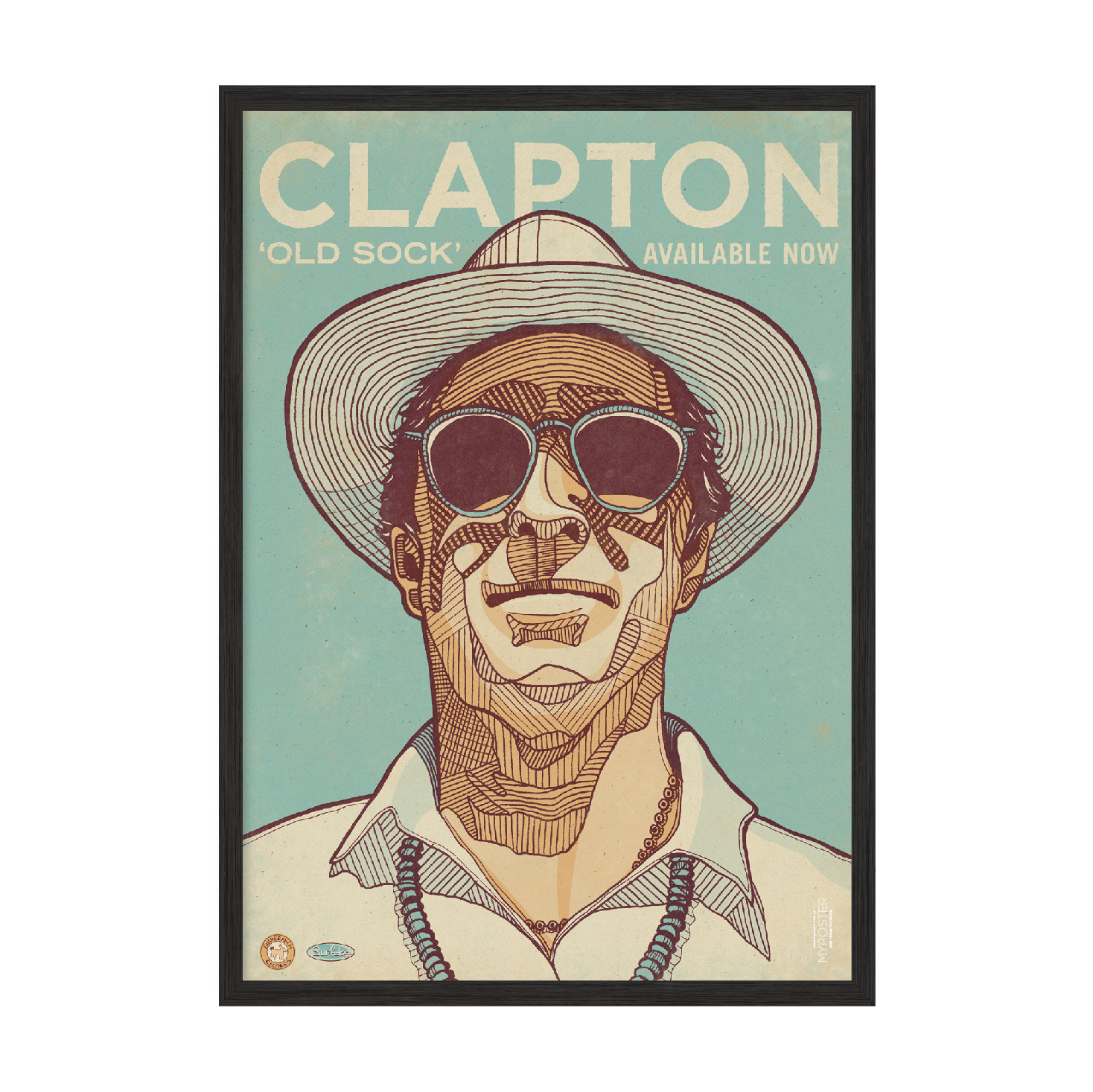 

Постер в рамке MY POSTER с антибликовым стеклом 297x420 мм "Clapton"