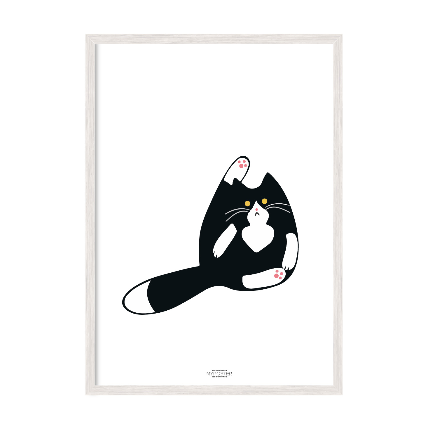 

Постер в рамке MY POSTER с антибликовым стеклом 420x594 мм White "Catty"