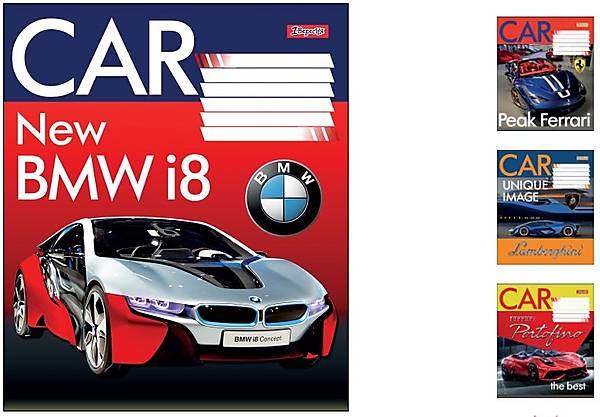 

Тетрадь ученическая А5 24л в линию "EXCLUSIVE CARS" 20 шт.в уп. 1 Вересня (764593)