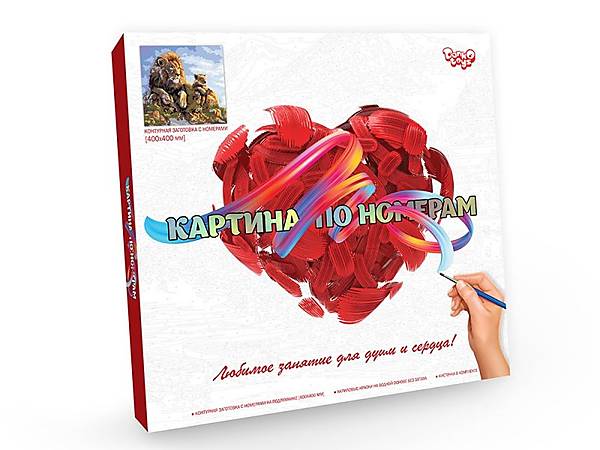 

Картина по номерам на холсте №6 "Лев" 40* 40см DANKO TOYS (KpN-02-06)