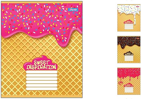 

Тетрадь А5 18 листов в клетку "SWEET INSPIRATION" 25шт в упак 1 Вересня (764529)