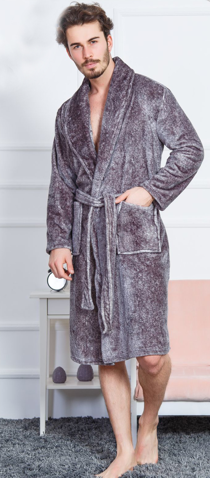 

Халат мужской Gazzaz 61815/17 XXL серый