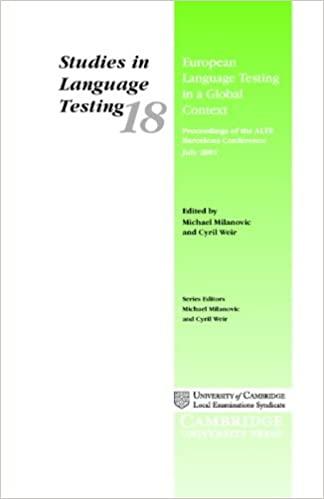 

Книга European Language Testing in a Global Context: Proceedings of the ALTE Barcelona Conference July 20 ISBN 9780521535878