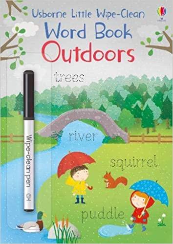 

Книга пиши-стирай,Книга с маркером Little Wipe-Clean Word Books: Outdoors Felicity Brooks, Marta Cabrol ISBN 9781474968140