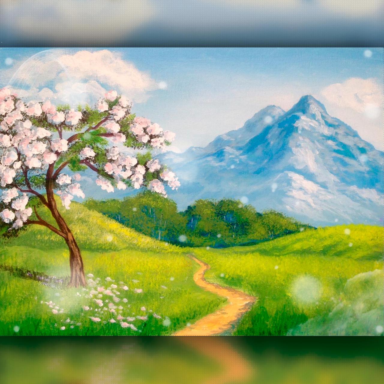 

Алмазная вышивка "Дорога в горы" 40x50 The Wortex Diamonds