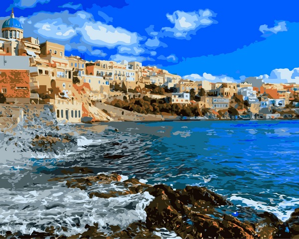 

Картина по номерам Греция 40*50 VP1248 Babylon