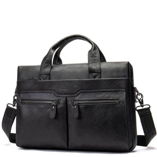 

Мужская кожаная сумка Joynee b10-9005 black Черный