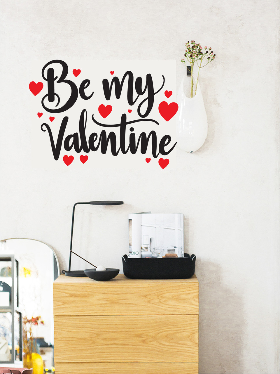 

Интерьерная 3D наклейка Me Valentin 1500x1100 мм черно-красный