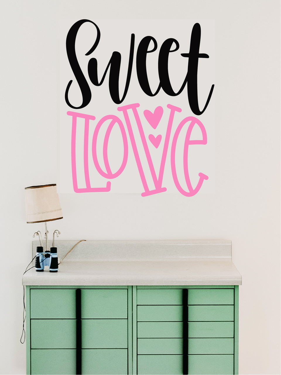 

Интерьерная 3D наклейка Sweet love 970x1150 мм черно-розовый
