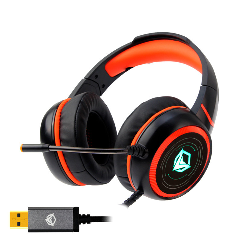 

Игровые наушники MEETION Gaming Backlit HiFi MT-HP030 с микрофоном и LED подсветкой 7.1 USB проводные Black (MT-HP030)