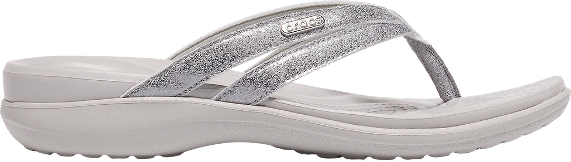 

Вьетнамки Crocs Jibbitz Capri Strappy Shimmer Flip 206195-040-W7 37-38 23.8 см Silver