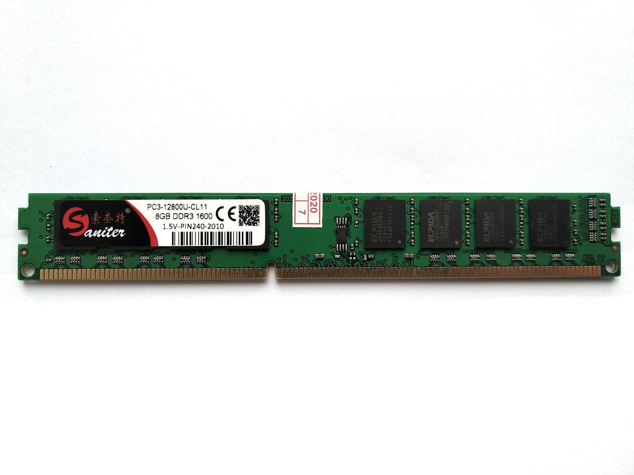

Оперативная память Saniter DDR3 8Gb 1600 MHz PC3-12800 LP (№763)