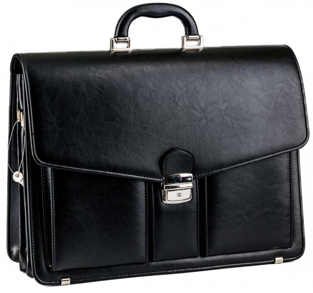 

Портфель классический из эко кожи AMO чёрный supersumka (TР012SST02 black)