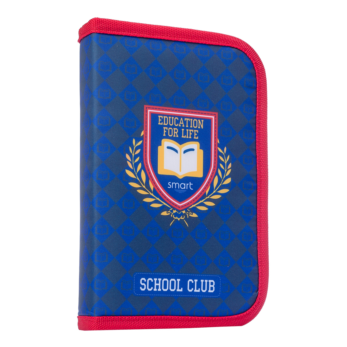 

Пенал твердый одинарный с двумя клапанами Smart School Club 21х13см Синий (532741)