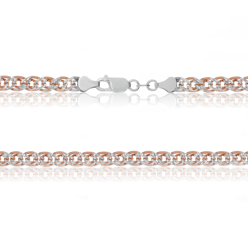 

Серебряная цепь Silvex925 позолоченная - 813А 0/40, женская