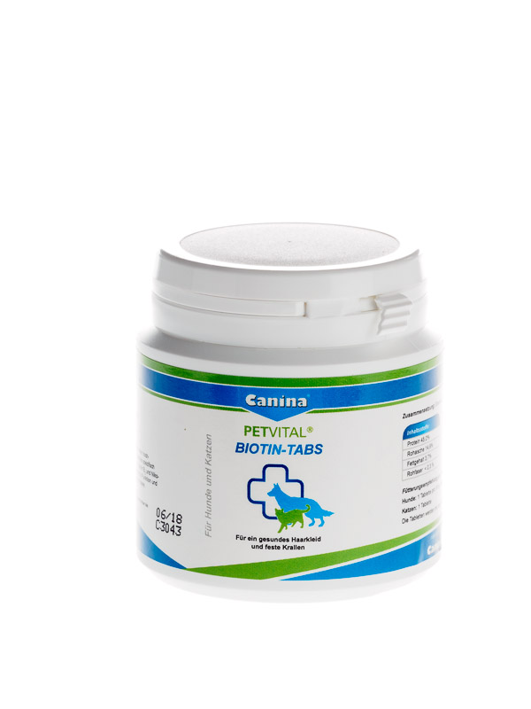 

Комплекс витаминов Canina Petvital Biotin Tabs для здоровой шерсти и кожи, для собак и кошек 100 г