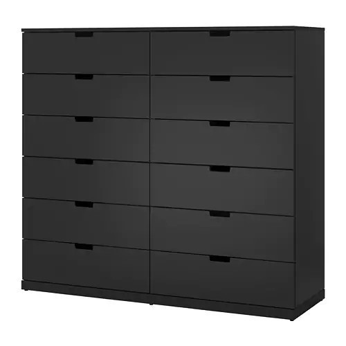 

Комод с 12 ящиками IKEA NORDLI 160x145 см антрацит (692.116.89)