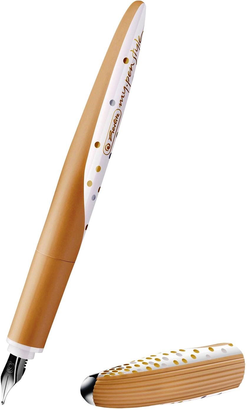 

Ручка перьевая Herlitz My.Pen Style Pure Glam Синяя Золотистый корпус (50021772)