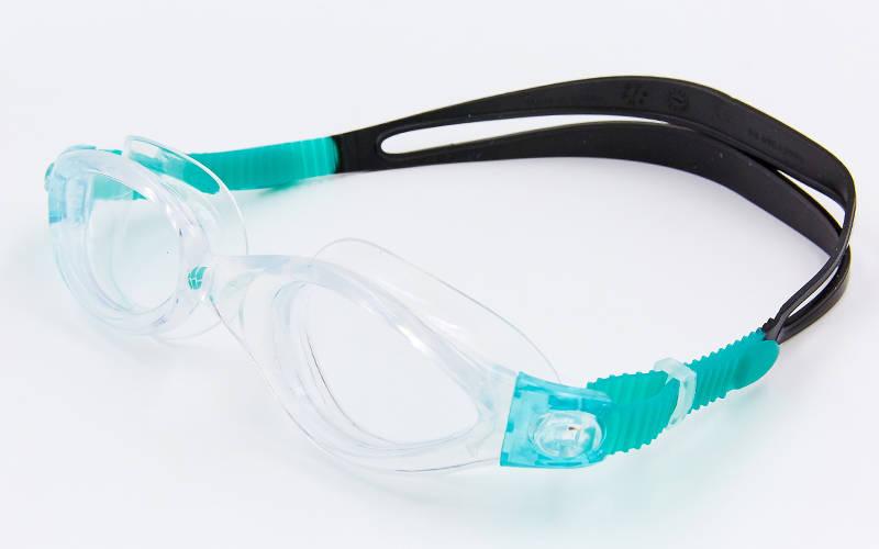 

Очки для плавания тренировочные Mad Wave CLEAR VISION Поликарбонат Силикон Черный-бирюзовый (СПО M043106)