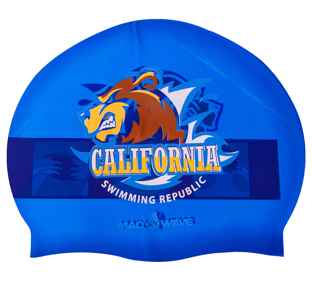 

Силиконовая шапочка для плавания в бассейне Mad Wave CALIFORNIA Синий (СПО M055833000W)