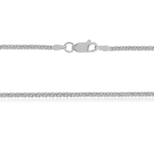 

Серебряная цепь Shkatulka попкорн 932Р 2/40-0, размер 40