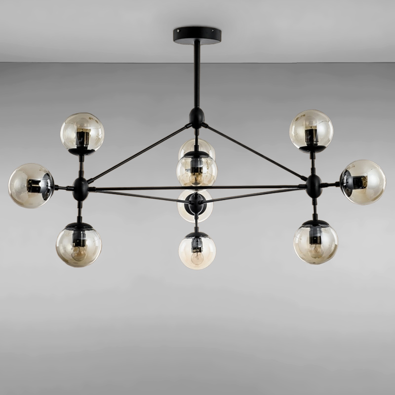 

Люстра подвесная Light House LS-14875-10 BK+BR черная