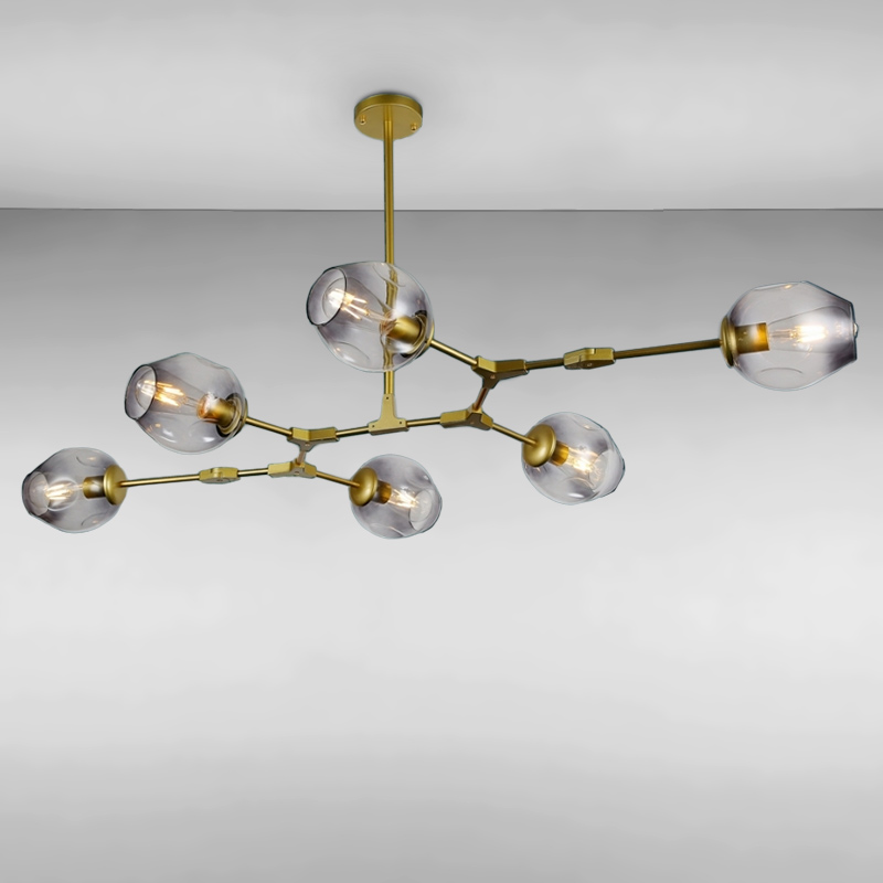 

Люстра подвесная Light House LS-15181-6 GD+BK золото