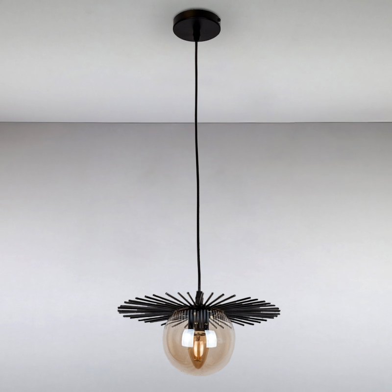 

Люстра лофт подвесная Light House LS-15172-1 BK коричневая