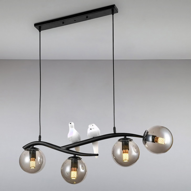 

Люстра подвесная Light House LS-15186-4 BK+BK черная