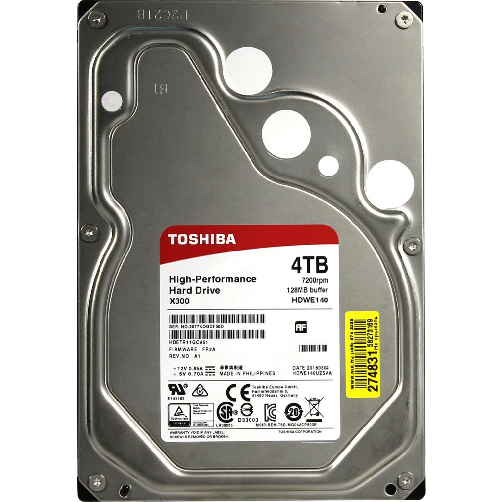 

Жорсткий диск 3.5" 4TB TOSHIBA (HDWE140UZSVA)