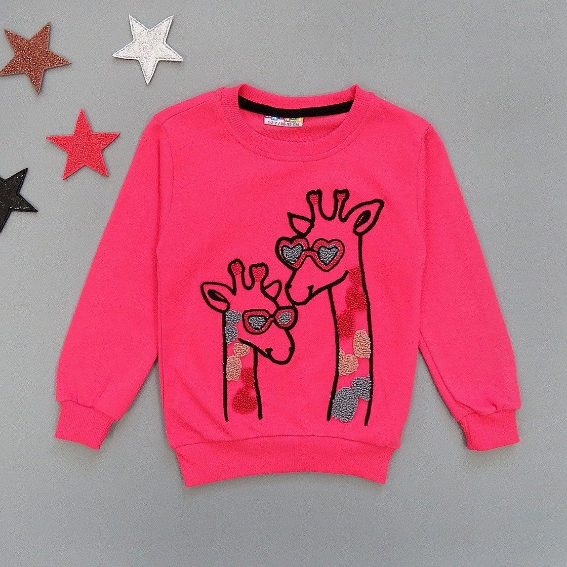 

Свитшот Hacali kids "Жирафики" для девочки 86-92 см Розовый 17243