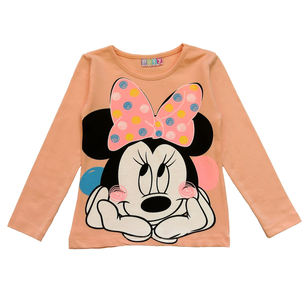 

Лонгслив Paty Kids Minnie Mouse для девочки 86-92 см Персиковый 12189
