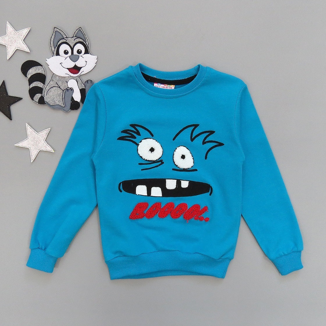 

Свитшот Hacali kids для мальчика 86-92 см Синий 17247