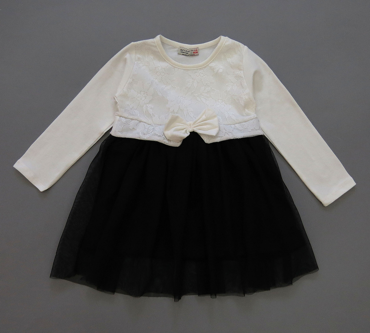 

Платье Paty Kids для девочки 86-92 см Молочное с черным 14716