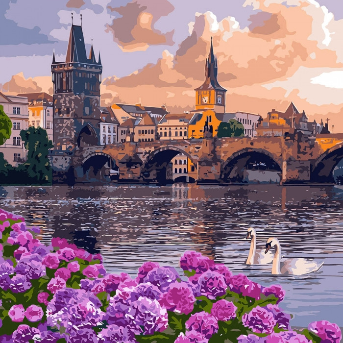 

Картина по номерам. "Чарующий город" 40*40см KHO3580