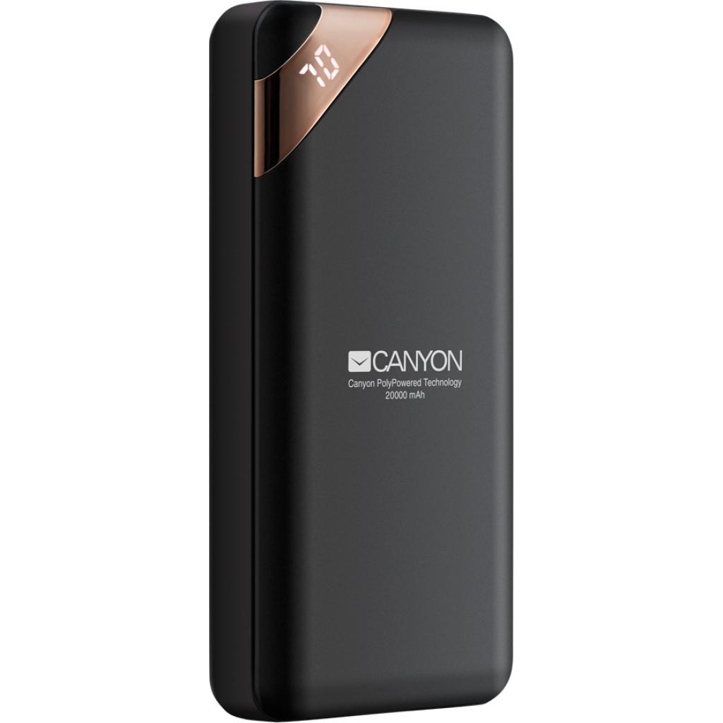 

Батарея універсальна CANYON 20000mAh, Input 5V/2A, Output 5V/2.1A(Max), Black (CNE-CPBP20B)