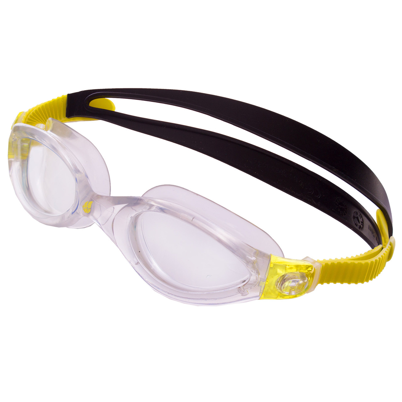 

Очки для плавания тренировочные Mad Wave CLEAR VISION Поликарбонат Силикон Желтый-черный (СПО M043106)