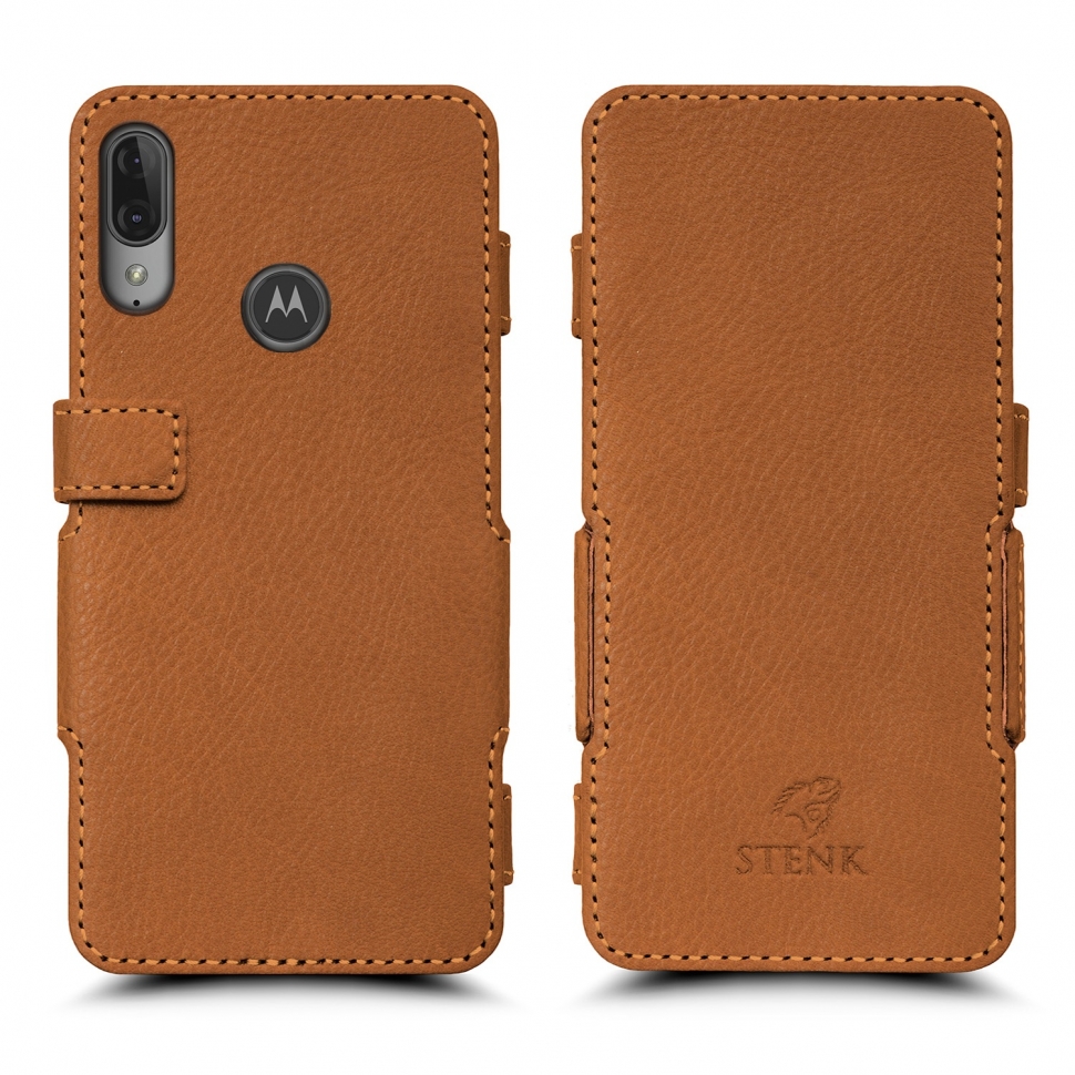 

Чехол книжка Stenk Prime для Motorola Moto E6 Plus Camel