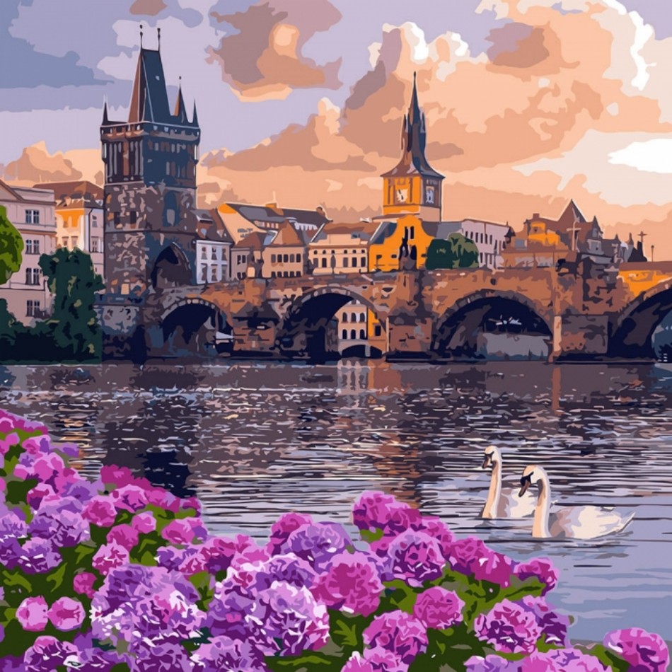 

Картина по номерам Чарующий город, 40x40 (КНО3580) (0079-2210)
