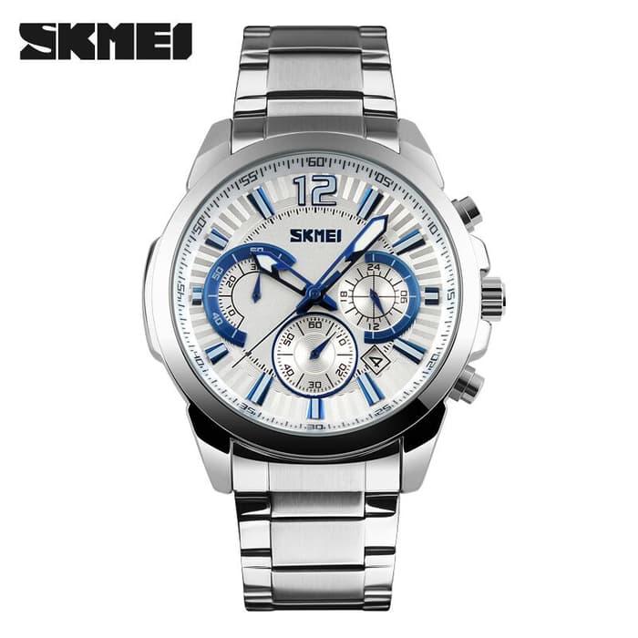 

Мужские часы Skmei 9108 Chronograph Steel 3Bar (0273)