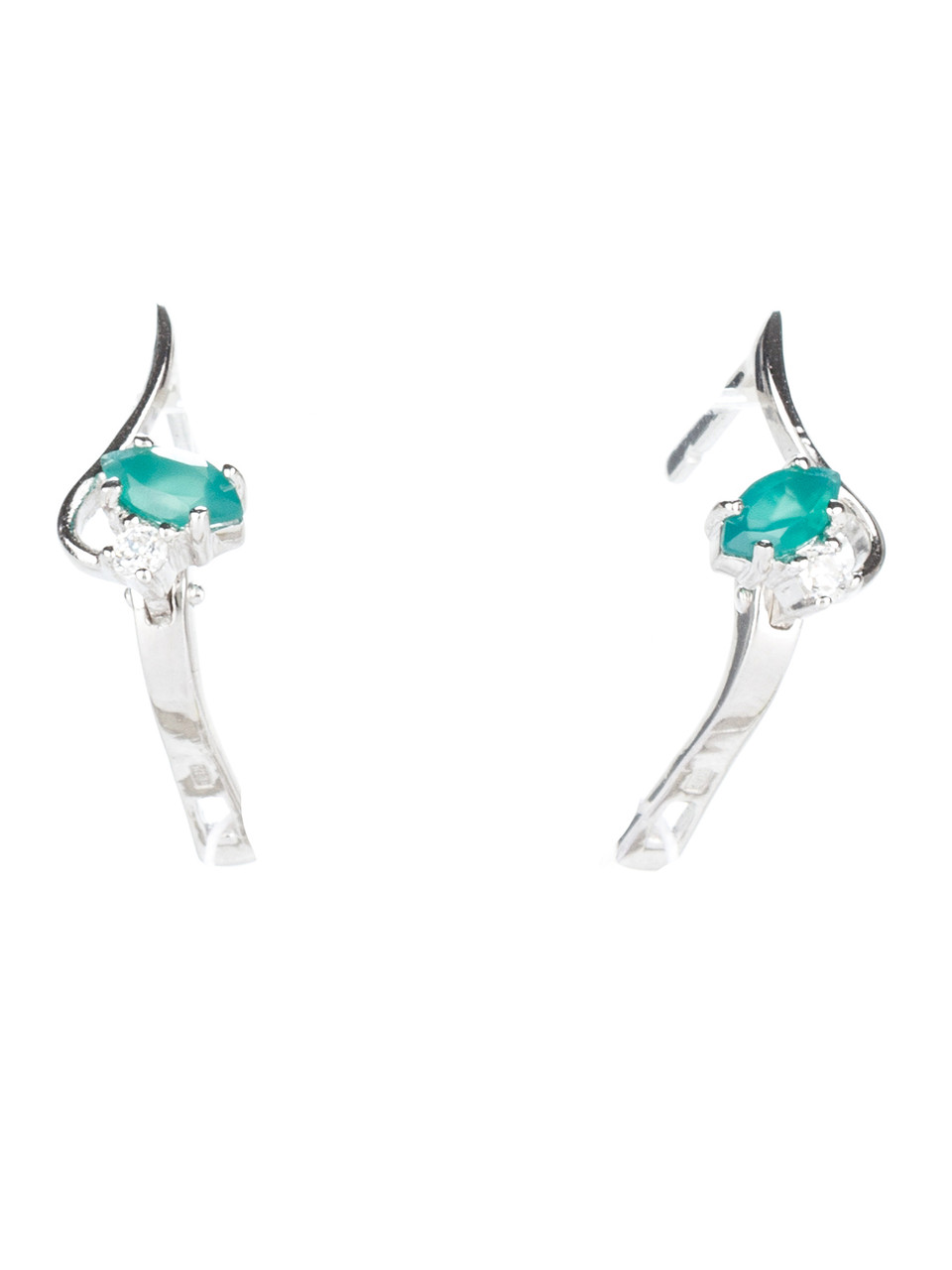 

Серьги из серебра с агатом Е-580