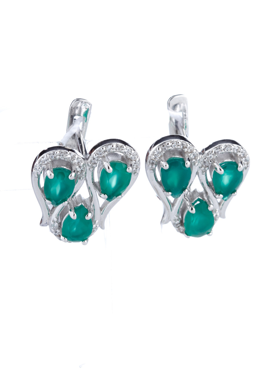 

Серьги из серебра с агатом Е-944
