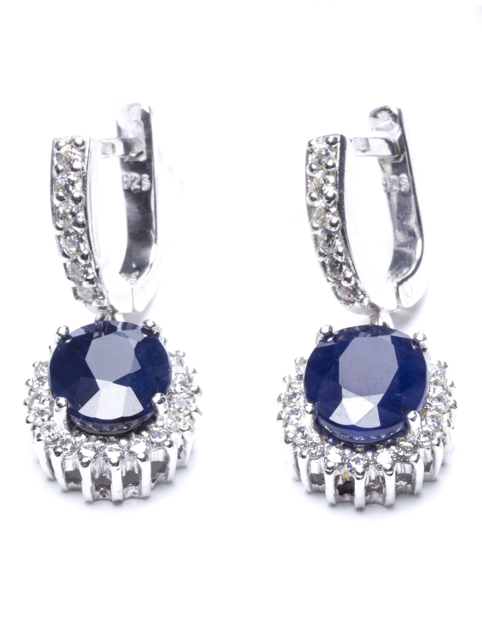 

Серьги из серебра с сапфиром Т-2720-м