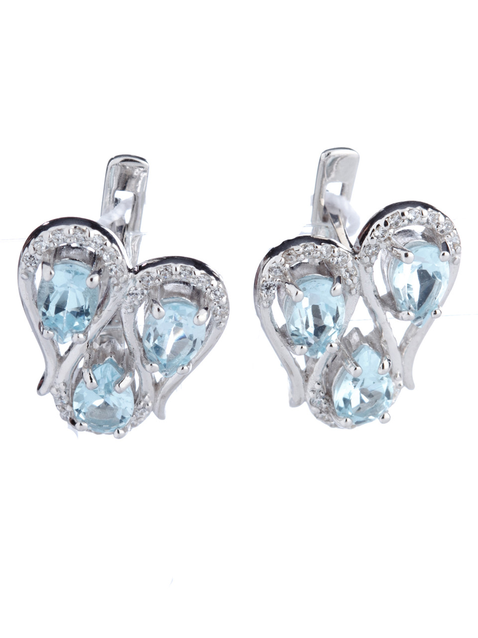 

Серьги из серебра с топазом Е-944