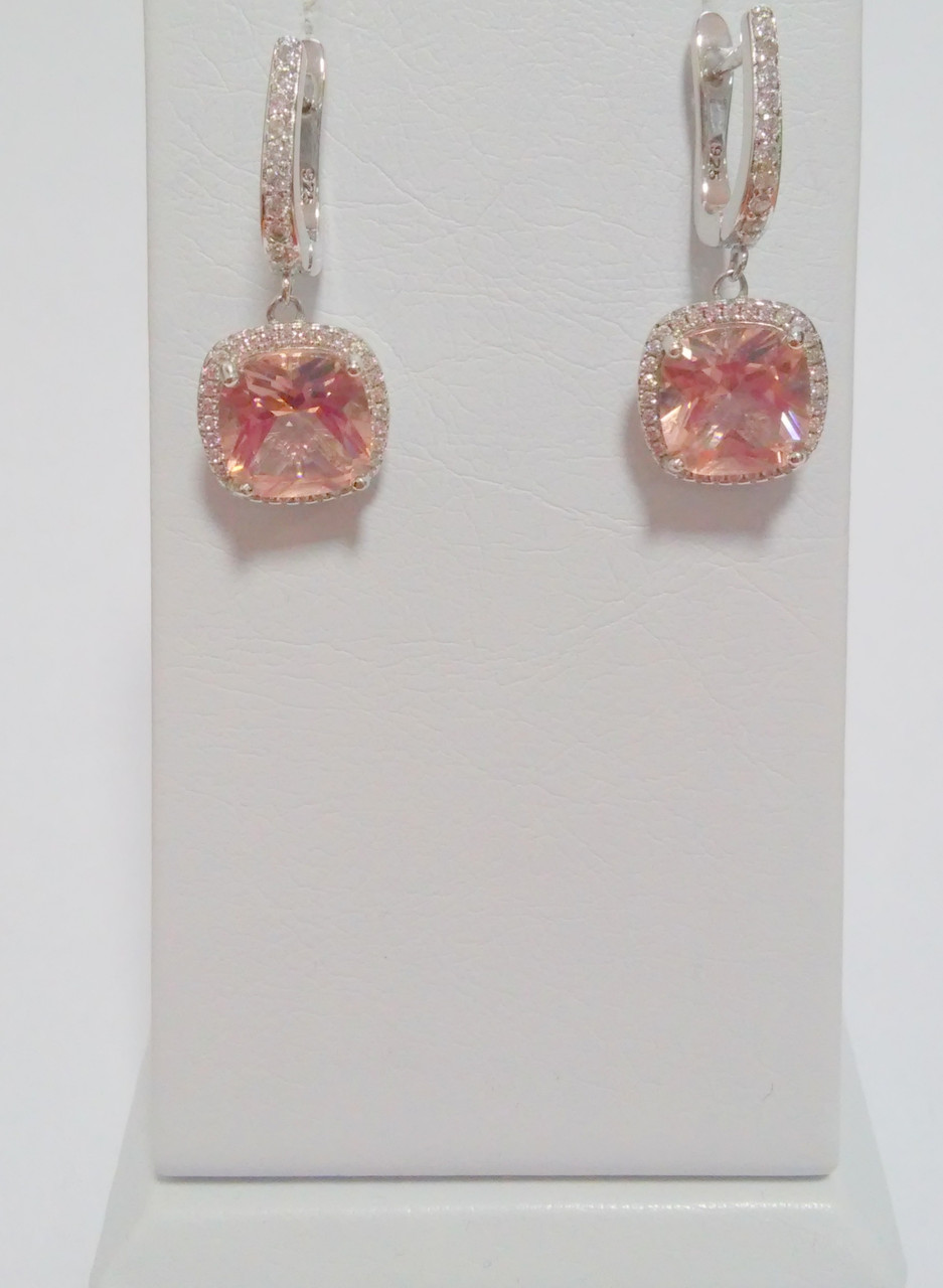 

Серьги из серебра с морганитом Т-2700/м