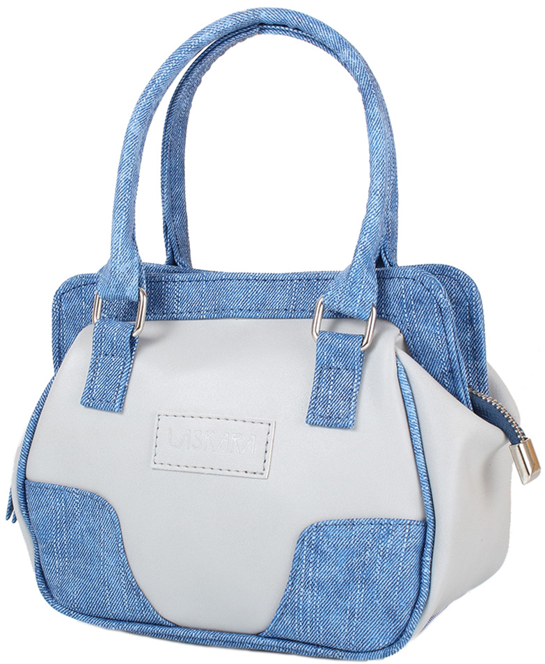 

Женская сумка-сэтчел Laskara LK-10247-grey-denim Серо-джинсовая