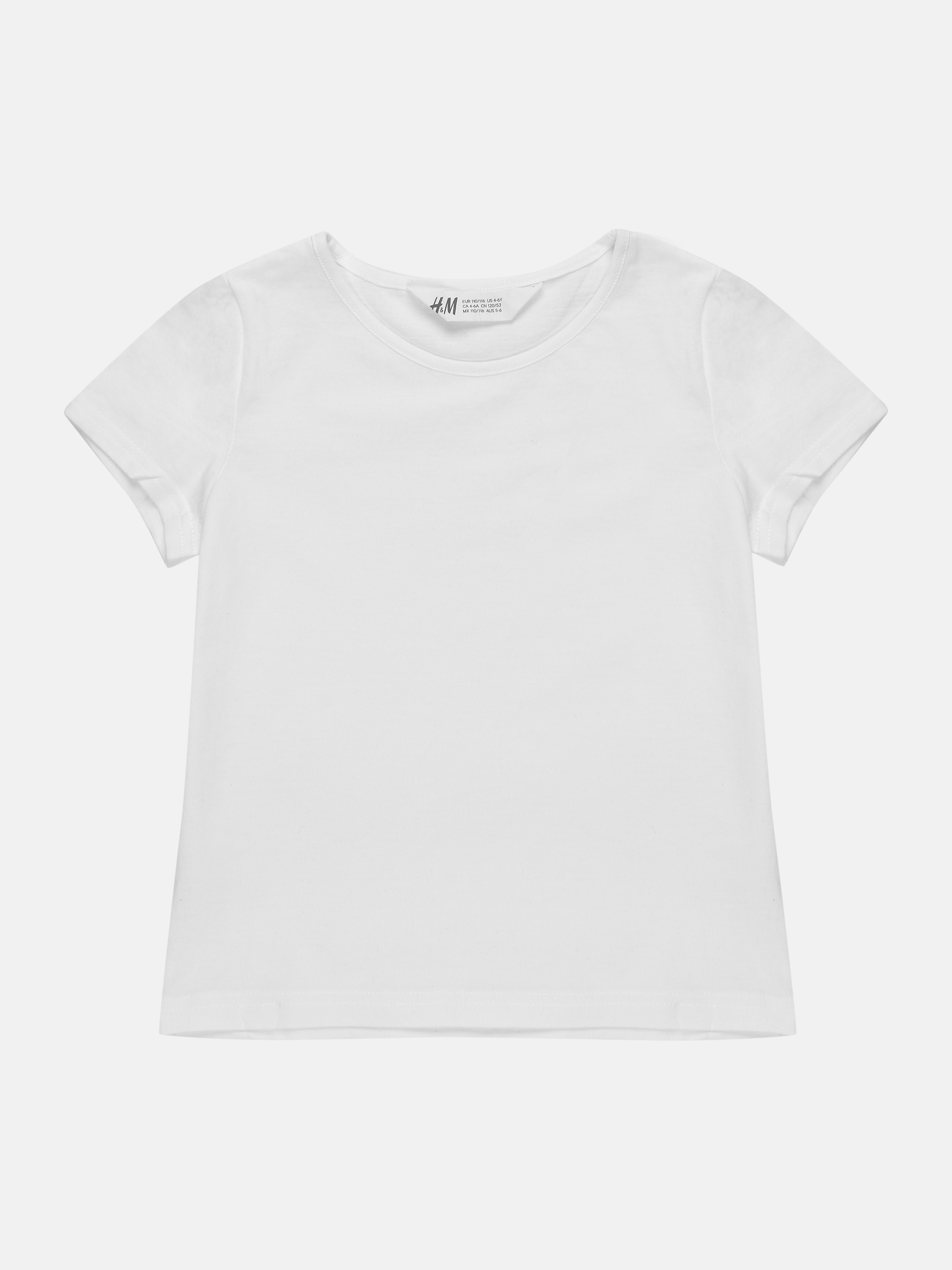 

Футболка H&M 1501-708316 110-116 см Белая
