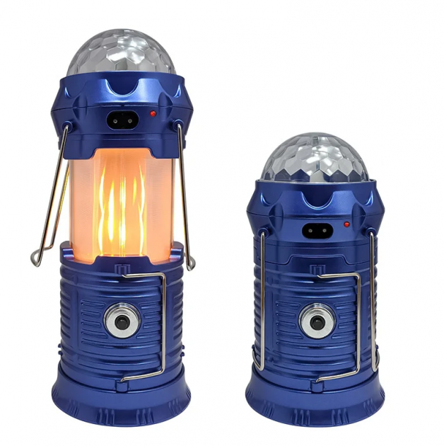 

Кемпинговый Фонарь складной +диско шар 3в1 SX 6899T Blue